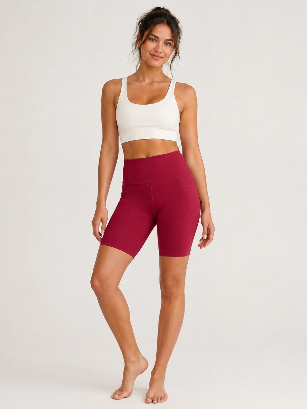 NWT CALIA PowerMove High-Rise 7” Biker Shorts in Dark Red, Size XS